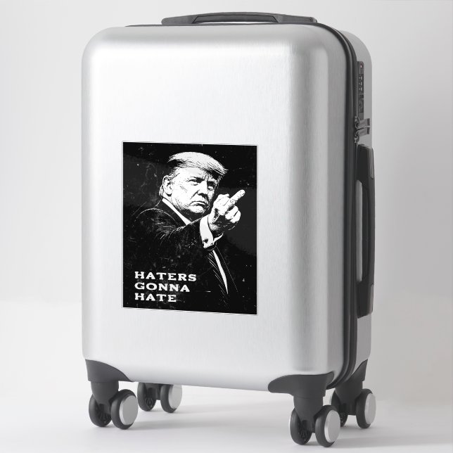 Trump Middle Finger 2026 Meme Funny (Suitcase)