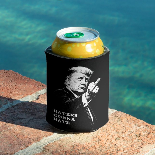 Trump Middle Finger 2026 Meme Funny Can Cooler (In Situ Pool)