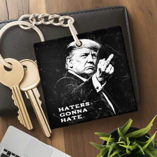 Trump Middle Finger 2026 Meme Funny Keychain