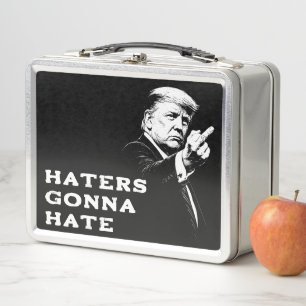 Trump Middle Finger 2026 Meme Funny Metal Lunch Box