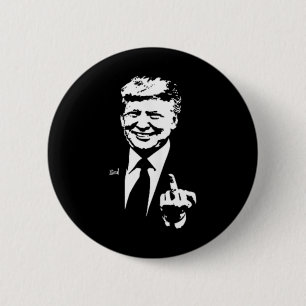Trump Middle Finger Funny Trump 2025 Pocket 2 Inch Round Button