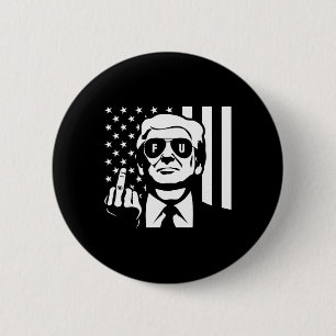 Trump Middle Finger Poster 2 Inch Round Button