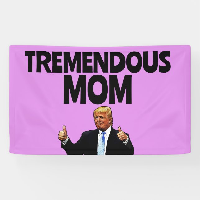 TRUMP MOM BANNIÈRE DE FÊTE D'ANNIVERSAIRE (Horizontal)