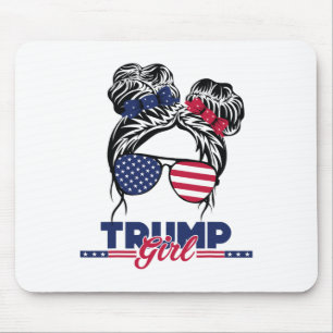 Trump Mom Inauguration Day 2025 Messy Bun American Mouse Pad
