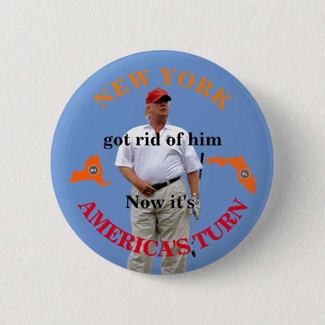Trump moves to Florida 2 Inch Round Button (Front)