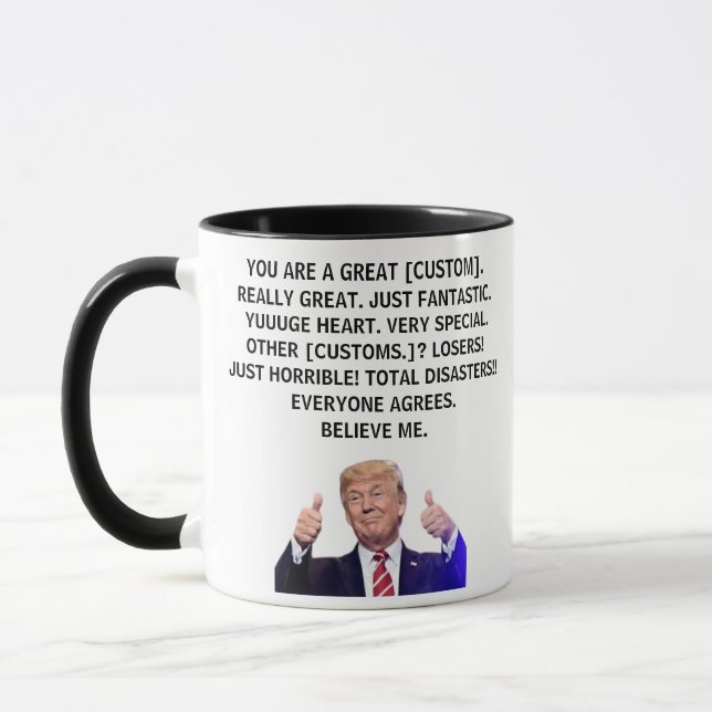 Trump Mug Personnalisé Pour Maman Papa Oncle Soeur (Gauche)