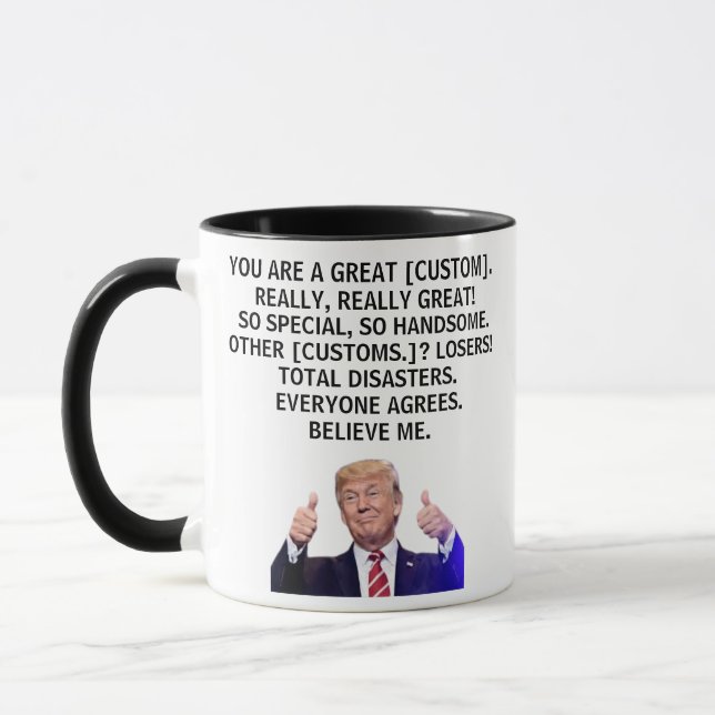 Trump Mug Personnalisé Pour Maman Papa Oncle Soeur (Gauche)
