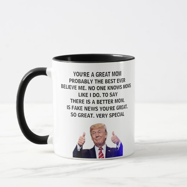 Trump Mug Personnalisé Pour Maman Papa Oncle Soeur (Gauche)
