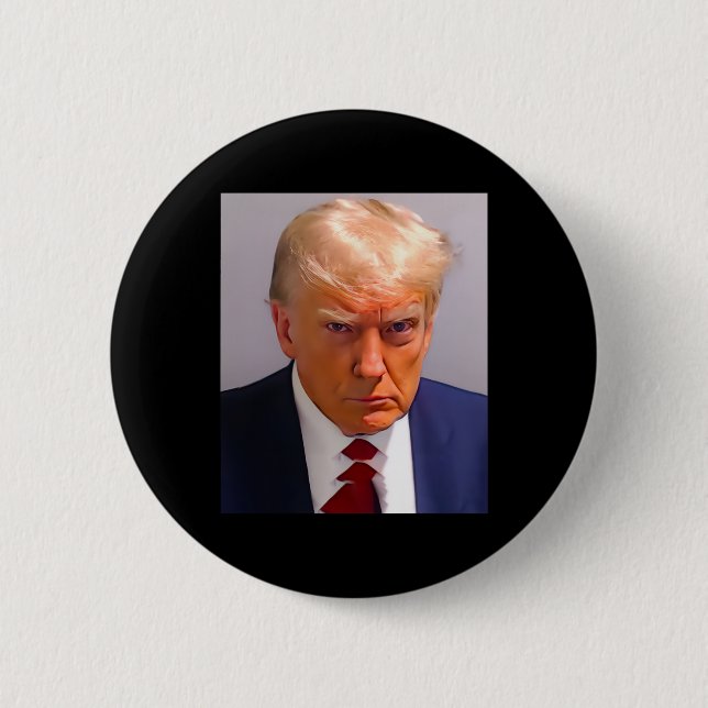 Trump Mug Shot 1  2 Inch Round Button (Front)