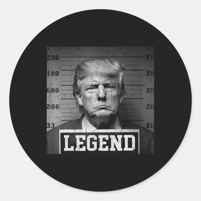 Trump Mug Shot  Classic Round Sticker (Front)