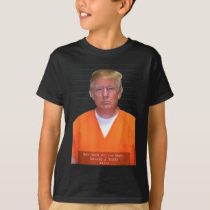 Trump Mug Shot Range Jumpsuit Parody Behind Bars T-Shirt