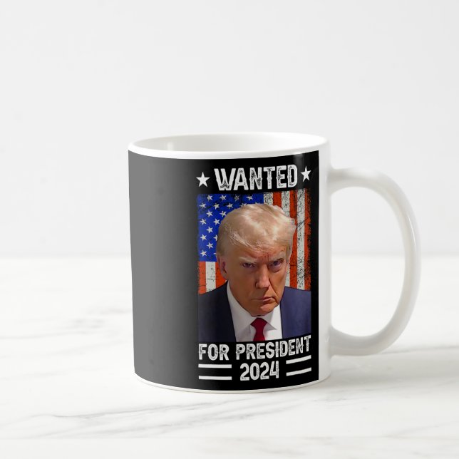 Trump Mug Tiré Recherché Aux États-Unis Président  (Droite)