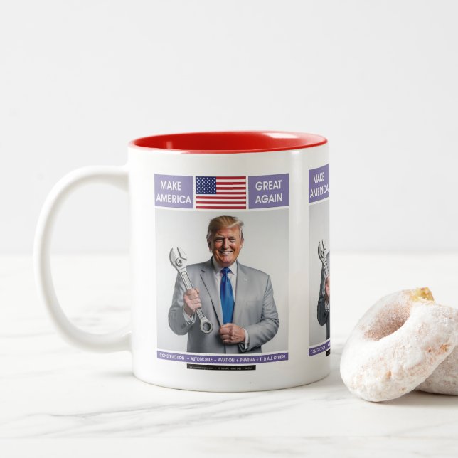 TRUMP MUGS  TRUMP ELECTION CAMPAIGN MUGS  (With Donut)