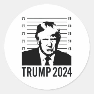 Trump Mugshot 2024 President Classic Round Sticker