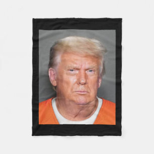 Trump Mugshot Fleece Blanket