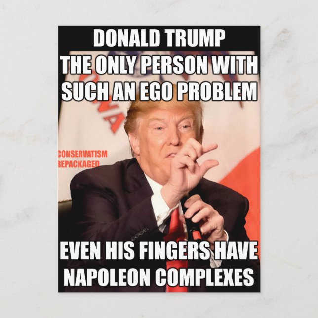 Trump Napoleon Complex Postcard (Front)