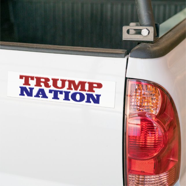 Trump Nation red blue Bumper Sticker (On Truck)