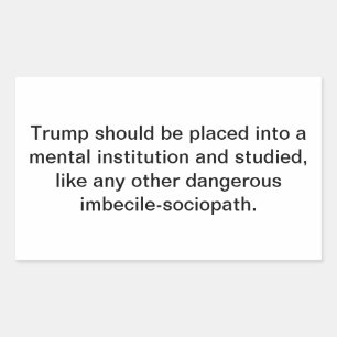 Trump Needs Psychiatric Care Hankamer Artjunkhaus Sticker