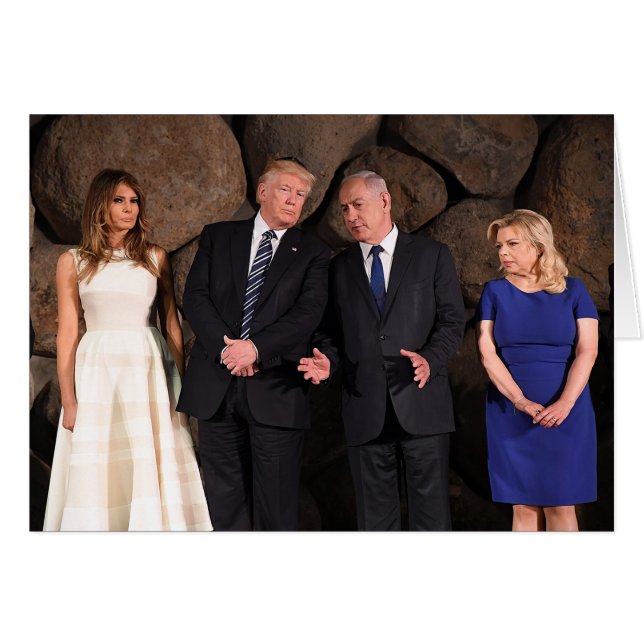Trump & Netanyahus À Yad Vashem En Israël (Devant horizontal)