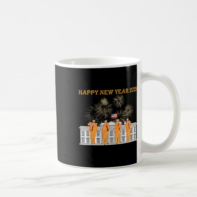 Trump New Year 2025 White House Fireworks Celebrat Coffee Mug (Right)