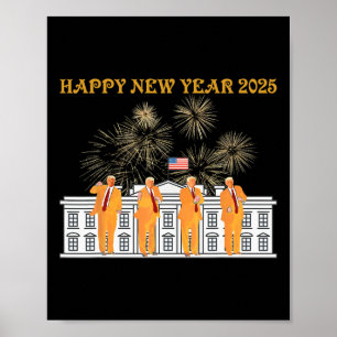 Trump New Year 2025 White House Fireworks Celebrat Poster