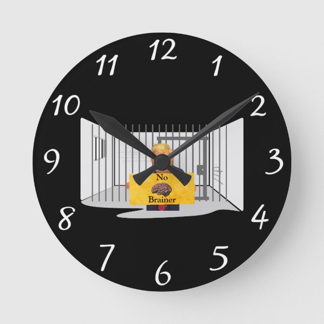 Trump No Brainer Wall Clock (Front)