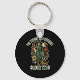 Trump No King In America Since 1776 Anti Ice Statu Keychain