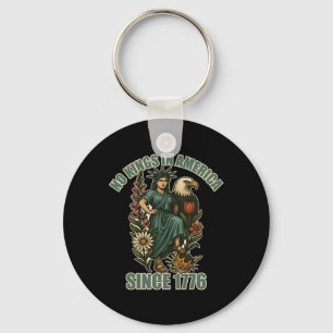 Trump No King In America Since 1776 Anti Ice Statu Keychain
