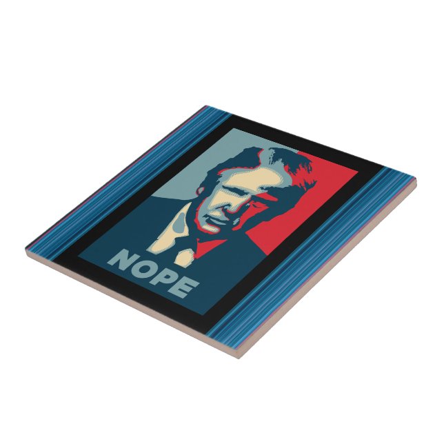 Trump Nope Ceramic Tile (Side)