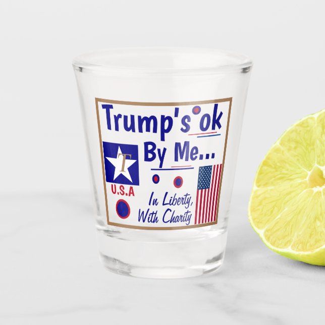 Trump OK by Me ! Trump 2020 en verre tourné Bravo  (Devant)