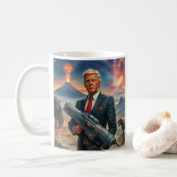 Trump on Alien Planet Dinosaurs Laser Gun Volcano
