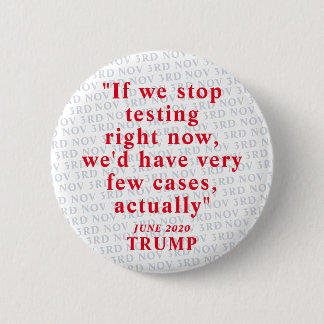 Trump on Testing Anti Trump 2 Inch Round Button