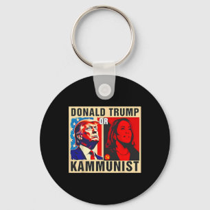 Trump Or Kammunist 2024 President Election Kamala Keychain