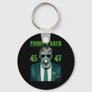 Trump Paddys Back Design - Funny Trump St Keychain