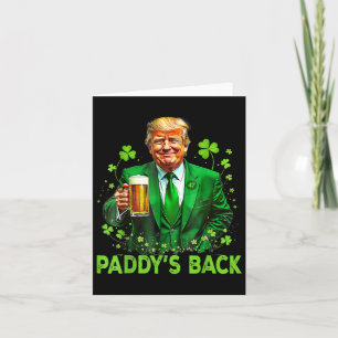 Trump Paddy's Ck St Patricks Day Irish Shamrock  Card
