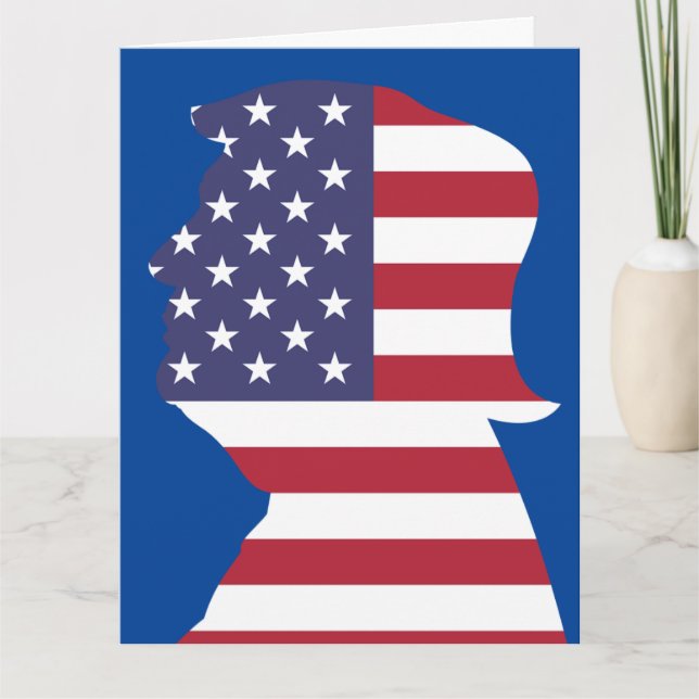 TRUMP PATRIOTIC FUNNY BANNIVERDAGE Carte de voeux (Devant)