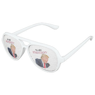 Trump Patriotic 🚗 USA He's My President Aviator Sunglasses