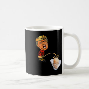Trump peeing' 0n Biden Coffee Mug