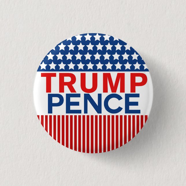 Trump - Pence 2016 1 Inch Round Button (Front)
