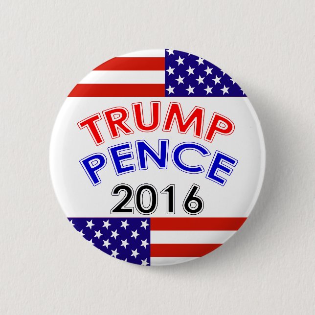 TRUMP PENCE 2016 2 INCH ROUND BUTTON (Front)