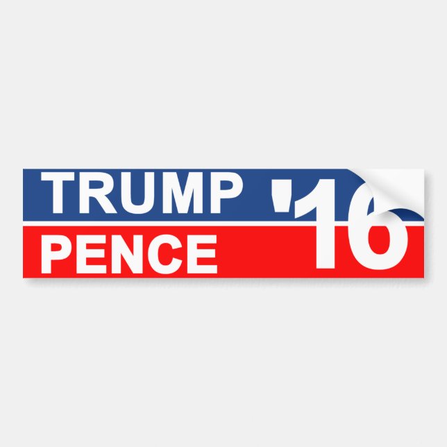 Trump Pence 2016 Bumper Sticker (Front)