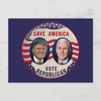 TRUMP PENCE 2016 POSTCARD