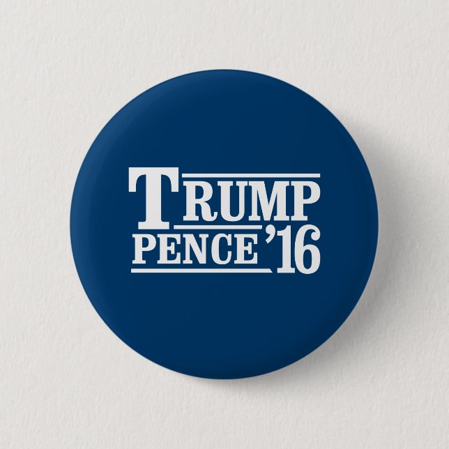 Trump Pence 2016 - white - - 2 Inch Round Button (Front)