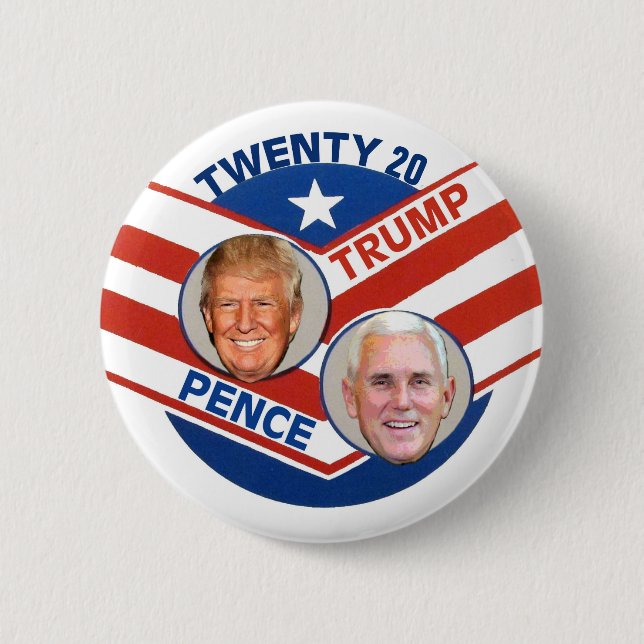 Trump Pence 2020 2 Inch Round Button (Front)