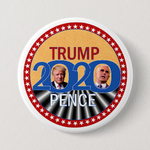 Trump Pence 2020 3 Inch Round Button