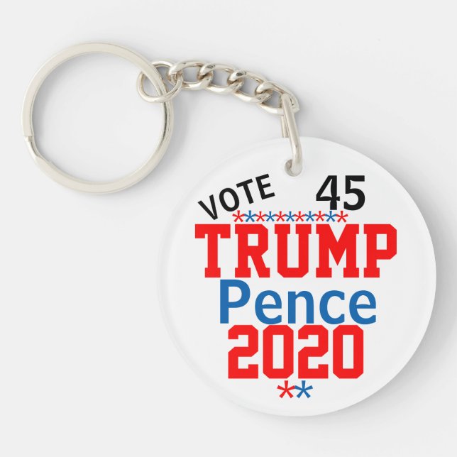 Trump Pence 2020 EDIT Names Details Keychain (Front)