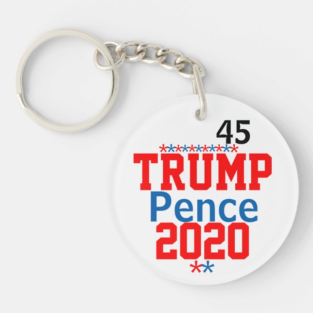 Trump Pence 2020 EDIT Names Year Keychain (Front)