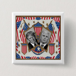 Trump & Pence 2 Inch Square Button