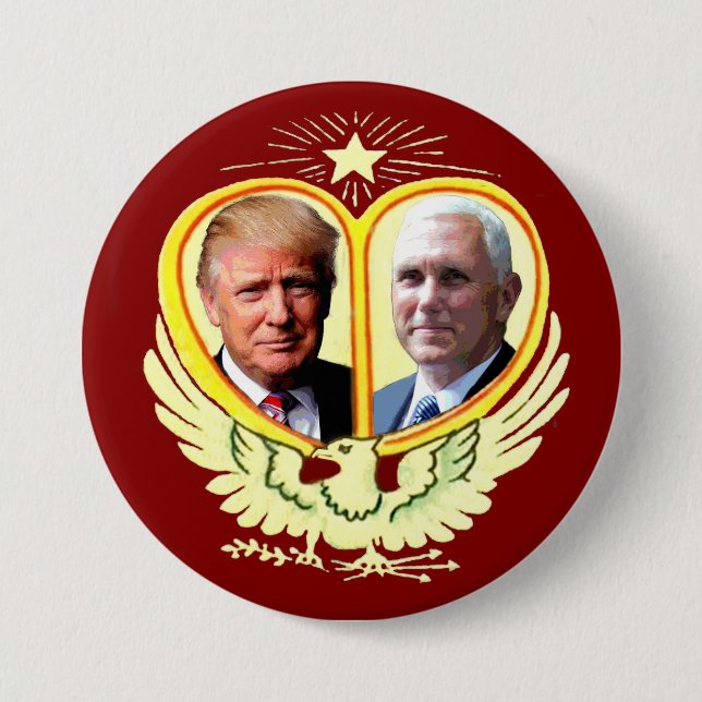 Trump & Pence 3 Inch Round Button (Front)