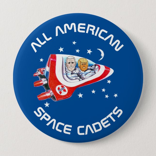 Trump & Pence 4 Inch Round Button (Front)